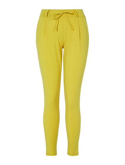 Pantalon carotte fluide - jaune - 1
