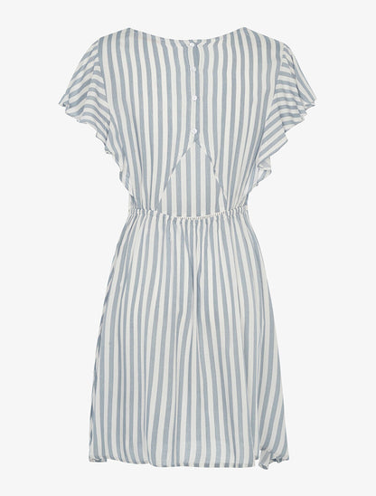 Robe marinière légère dos à découpe - bleu - 2