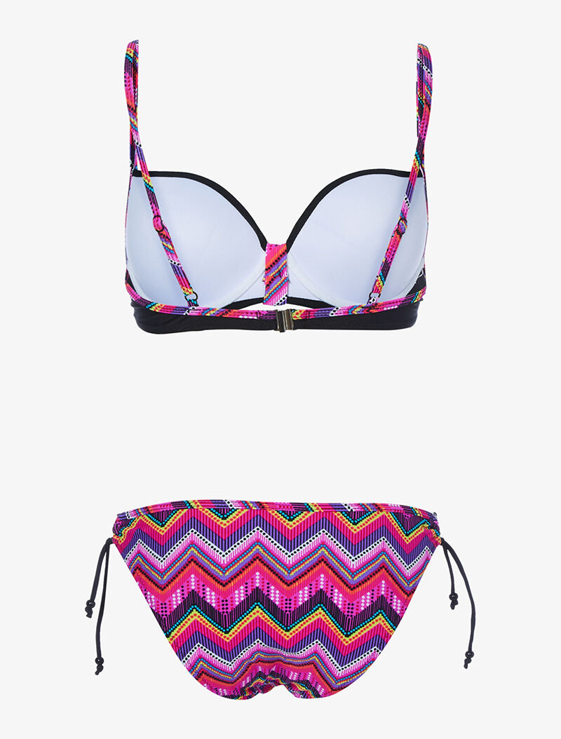 Bikini zig-zag éthnique - noir - 2