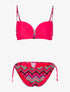 Bikini zig-zag éthnique - corail - 3
