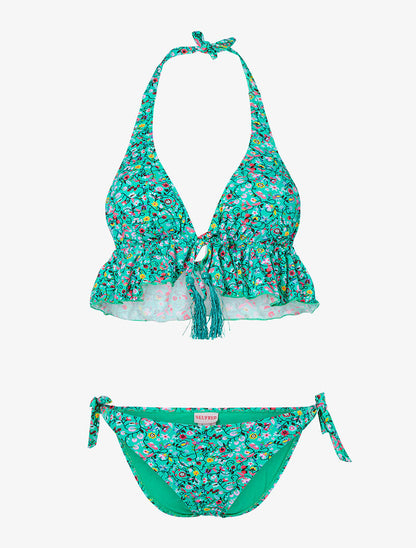 Bikini triangle volanté - vert - 3