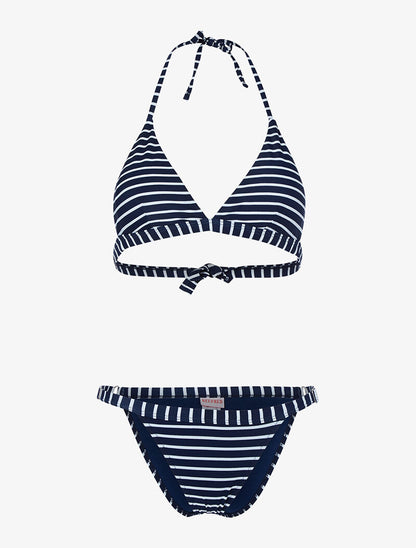 Bikini imprimé marinière - marine - 1