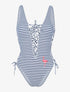 Monokini inspiration marinière - blanc - 4