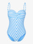 Monokini à rayures - bleu ciel - 1