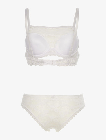 Ensemble SG style brassière en dentelle et culotte - blanc - 2