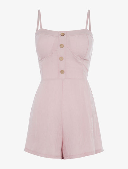 Combishort légère à bustier coqué - rose - 1