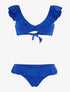 Bikini volanté échancré - bleu électrique - 1