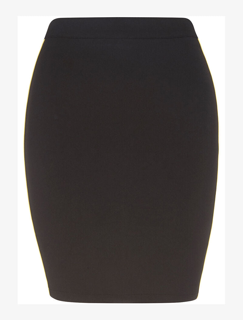 Jupe color block stretch - noir/jaune - 1