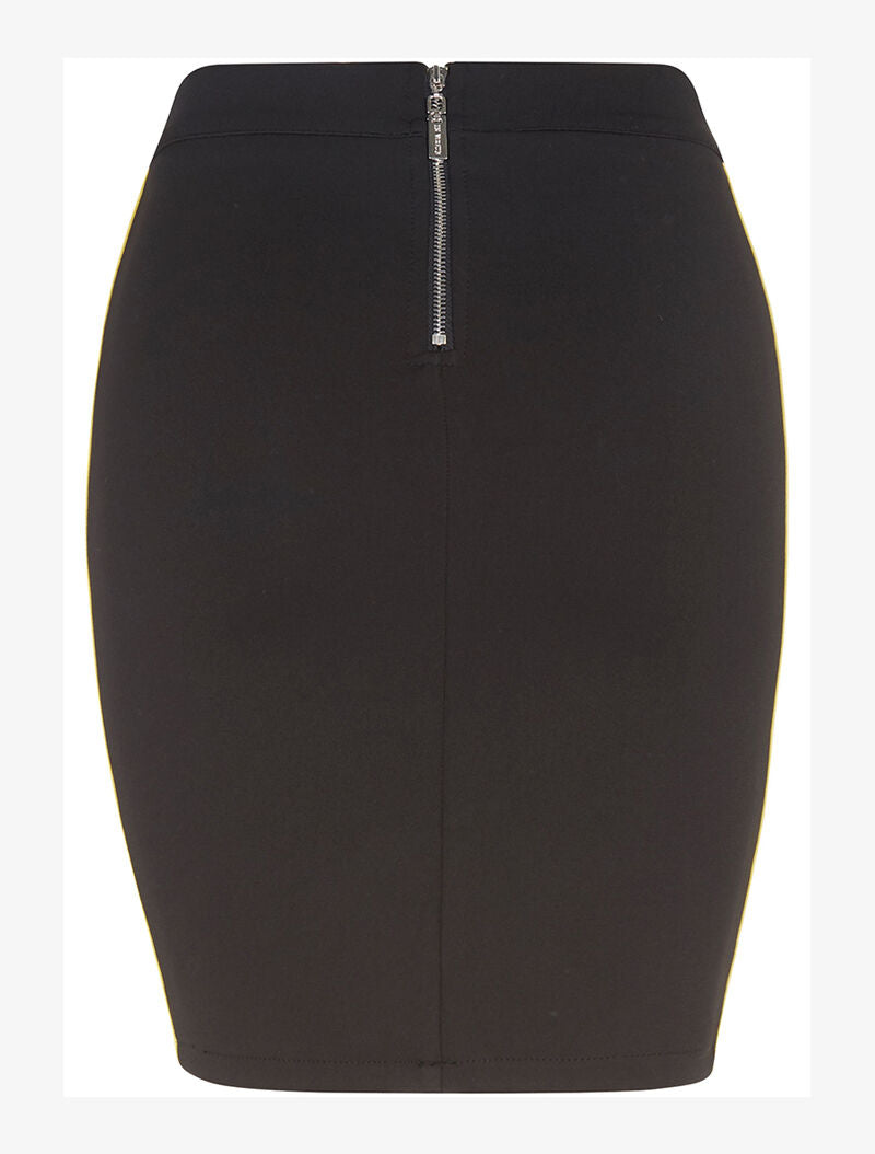 Jupe color block stretch - noir/jaune - 2