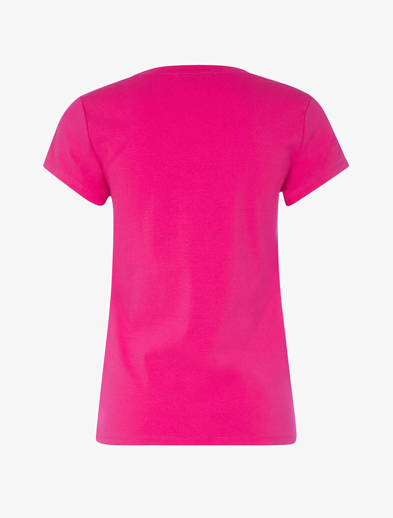 T-shirt portrait à la plage - fushia - 2