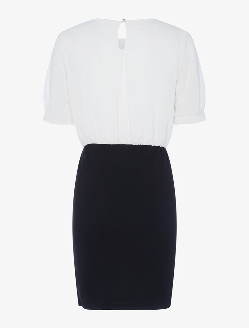 Robe chic bicolore - blanc et noir - 2