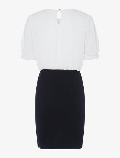 Robe chic bicolore - blanc et noir - 2
