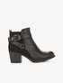 Bottines bi matière et bride - noir - 1