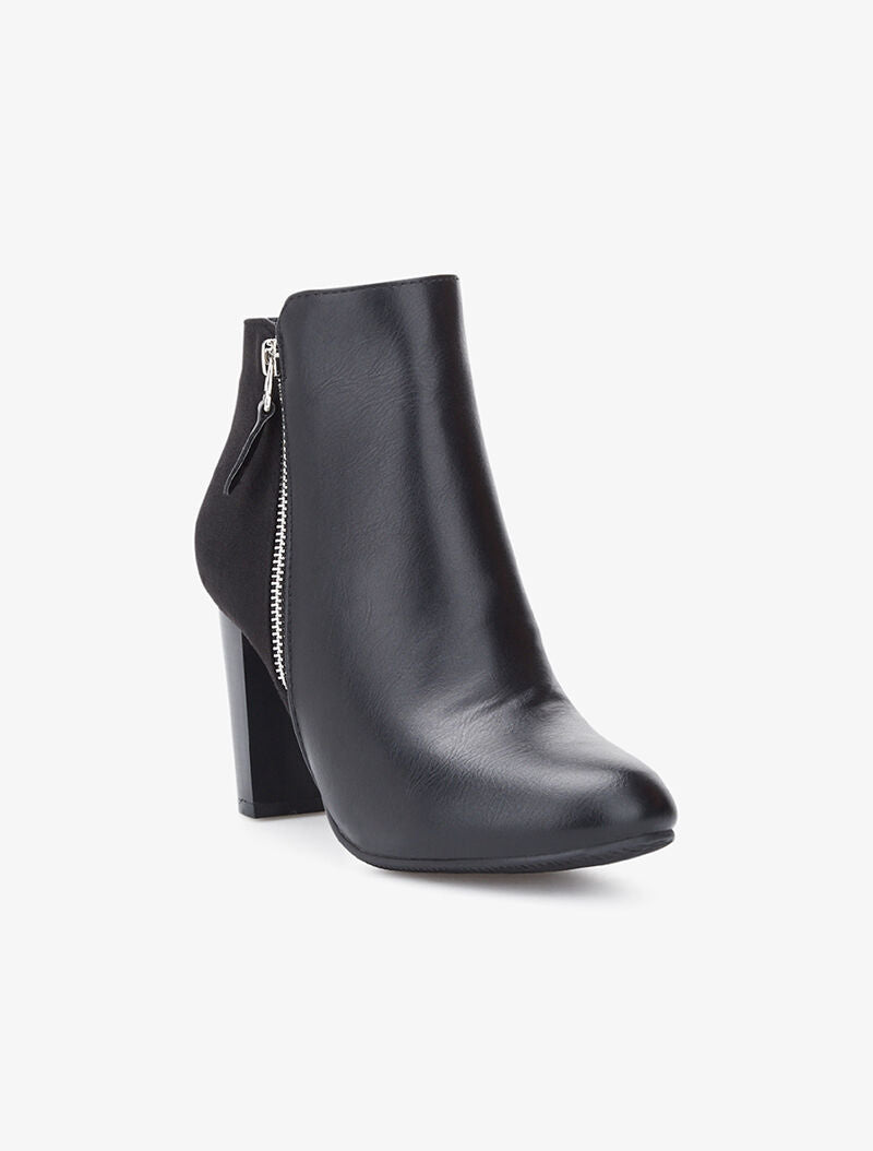 Bottines à quartiers zippés - noir - 2