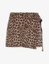Short jupe à pans en suédine animal - leopard - 3