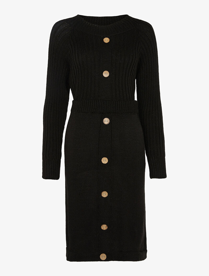 Ensemble jupe en maille - noir - 1