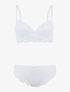 Ensemble bustier à empiècements dentelle ajourés - ecru - 3
