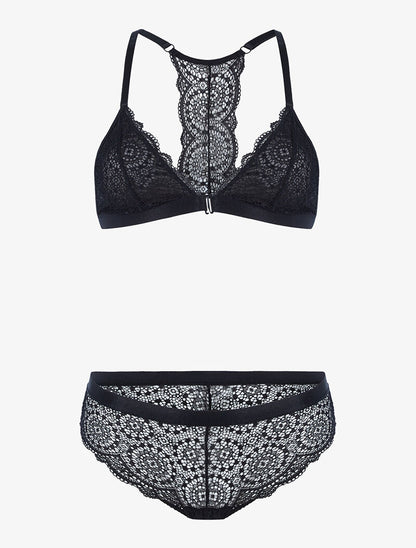 Ensemble soutien gorge sans armatures - noir - 1