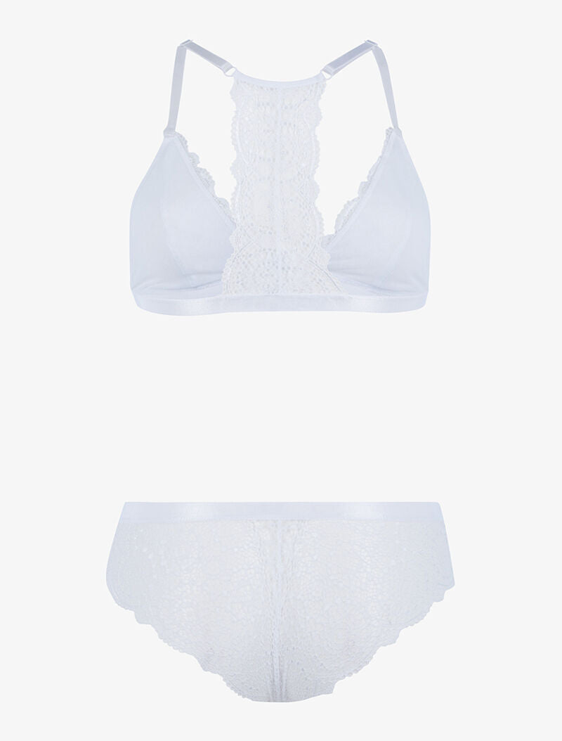 Ensemble soutien gorge sans armatures - blanc - 2