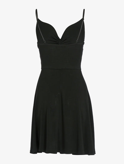 Robe à décolleté coeur torsadée - noir - 2