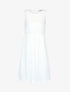 Robe ajourée en dentelle graphique - blanc - 3