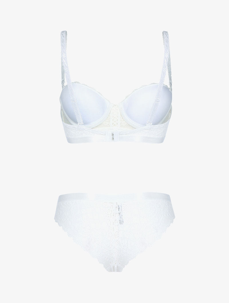 Ensemble en dentelle festonnée - ecru - 2