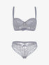 Ensemble en dentelle festonnée - gris clair - 1