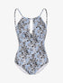 Monokini à imprimé baroque stylisé - bleu charrette - 3