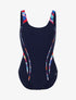 Monokini à découpes colorées - marine - 1