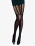 Collants effet porte-jarretelles et bas - noir - 2