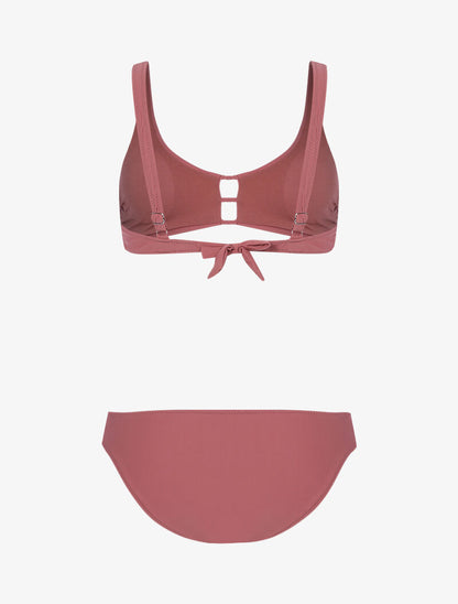 Bikini uni basique - vieux rose - 2