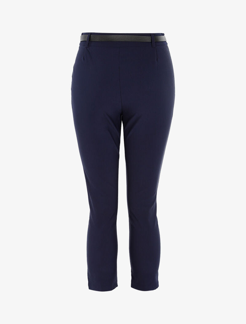 Broek 7/8 effen - marineblauw