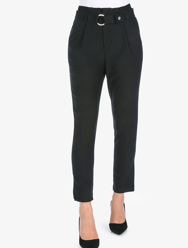 Effen 7/8 broek - zwart