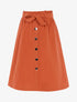 Jupe trapèze boutonnée - orange - 1