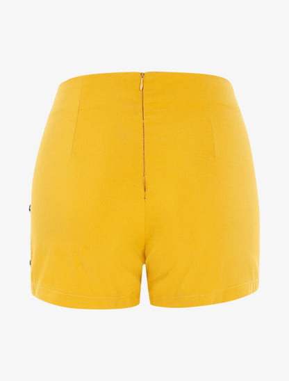Mini short à boutonnières - jaune - 2