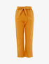 Pantalon ample effet toile - jaune - 1