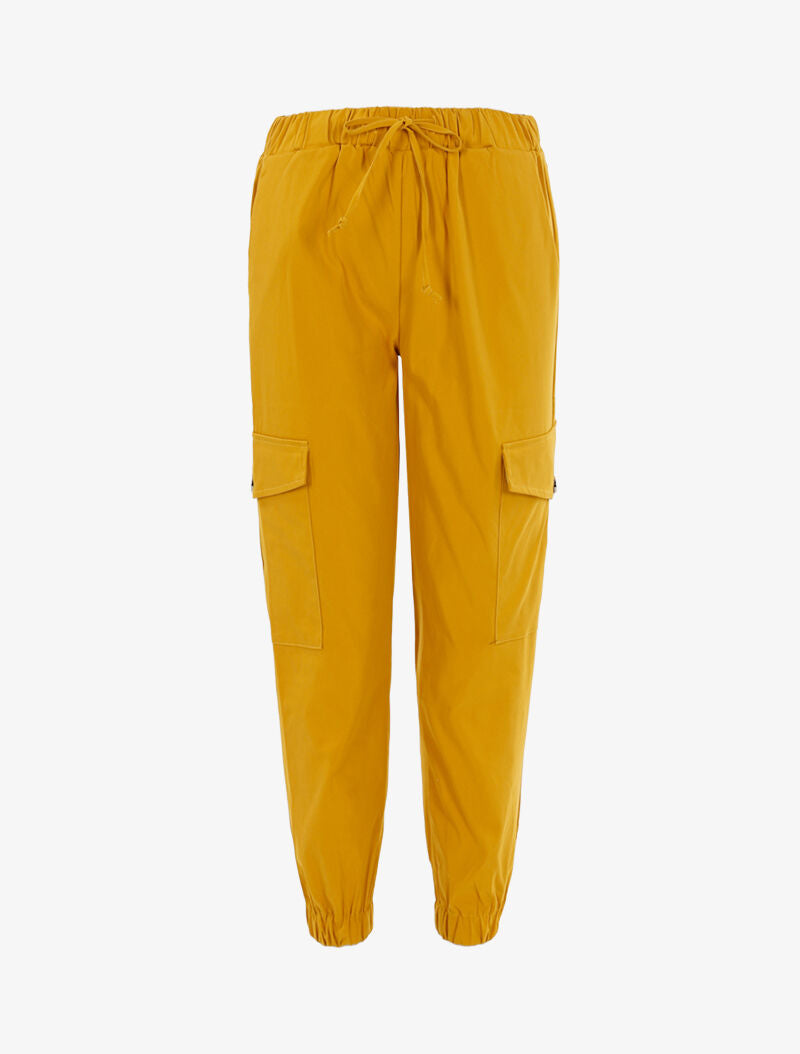 Cargo broek 7/8 - geel