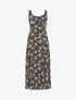 Robe fleurie à dos ajouré - noir - 1