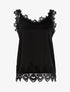 Débardeur à bords en crochet - noir - 1