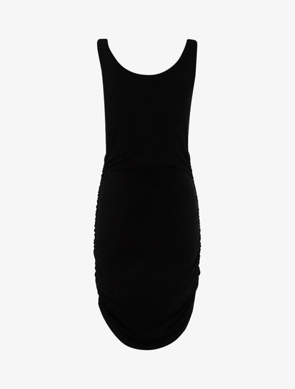 Robe moulante à côtés froncés - noir - 2