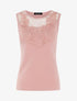 Débardeur à plastron dentelle - vieux rose - 3