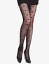 Collants résille à imprimé coeurs - noir - 2
