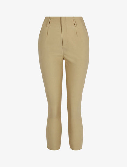 Effen 7/8 broek - beige