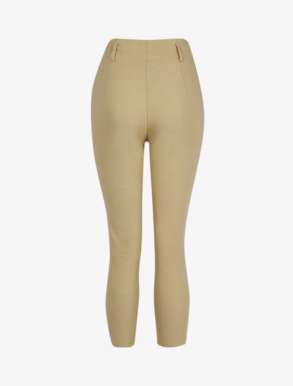 Effen 7/8 broek - beige