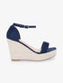 Sandales à contrefort et bride coordonnés - bleu indigo - 1