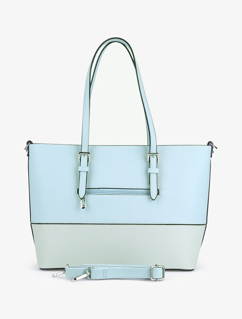 Sac cabas Amélie - bleu ciel/gris - 2