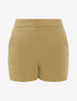 Short droit épais en coton mélangé - camel - 1