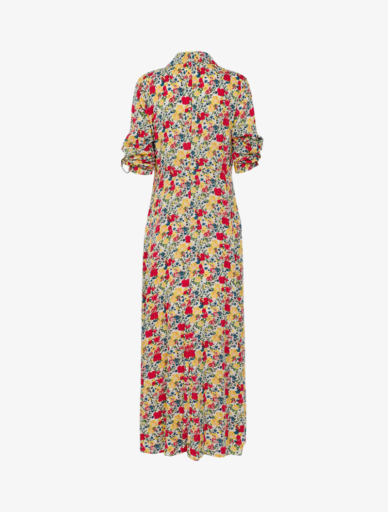 Robe chemise à imprimé coquelicots - ecru - 2
