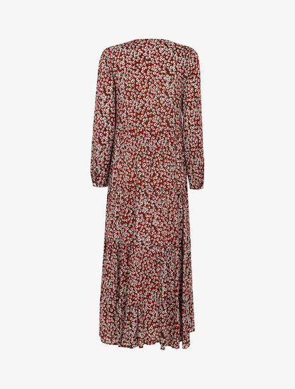 Robe à imprimé pâquerettes - marron - 2