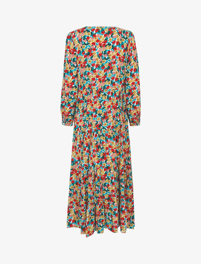 Robe à imprimé floral - jaune - 2